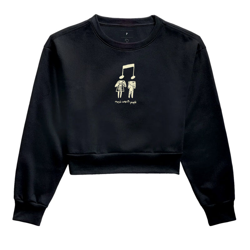 MUSIC CONECTS PEOPLE - Cropped Moletom