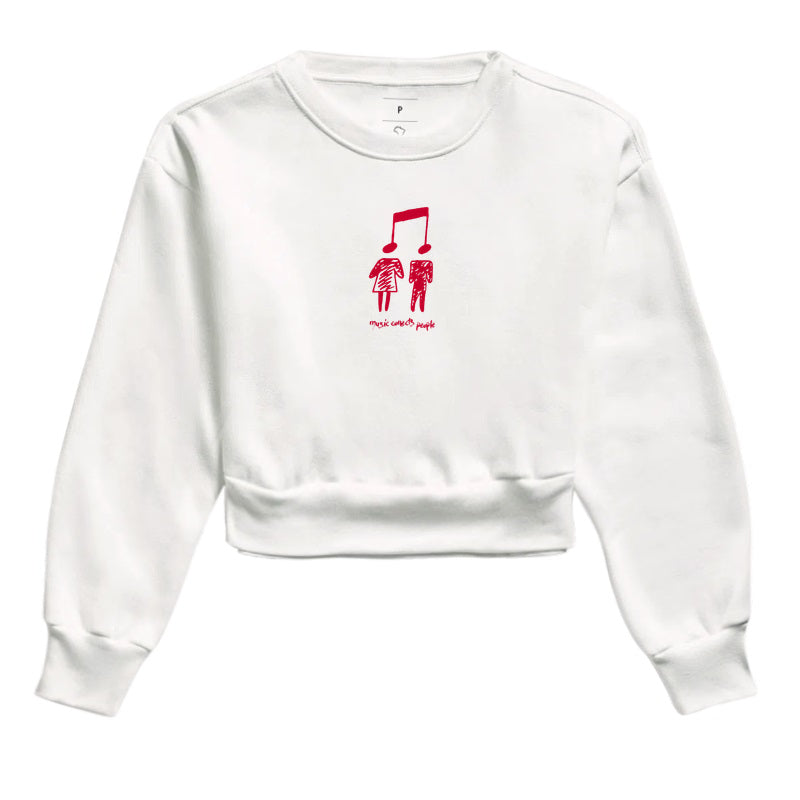 MUSIC CONECTS PEOPLE - Cropped Moletom