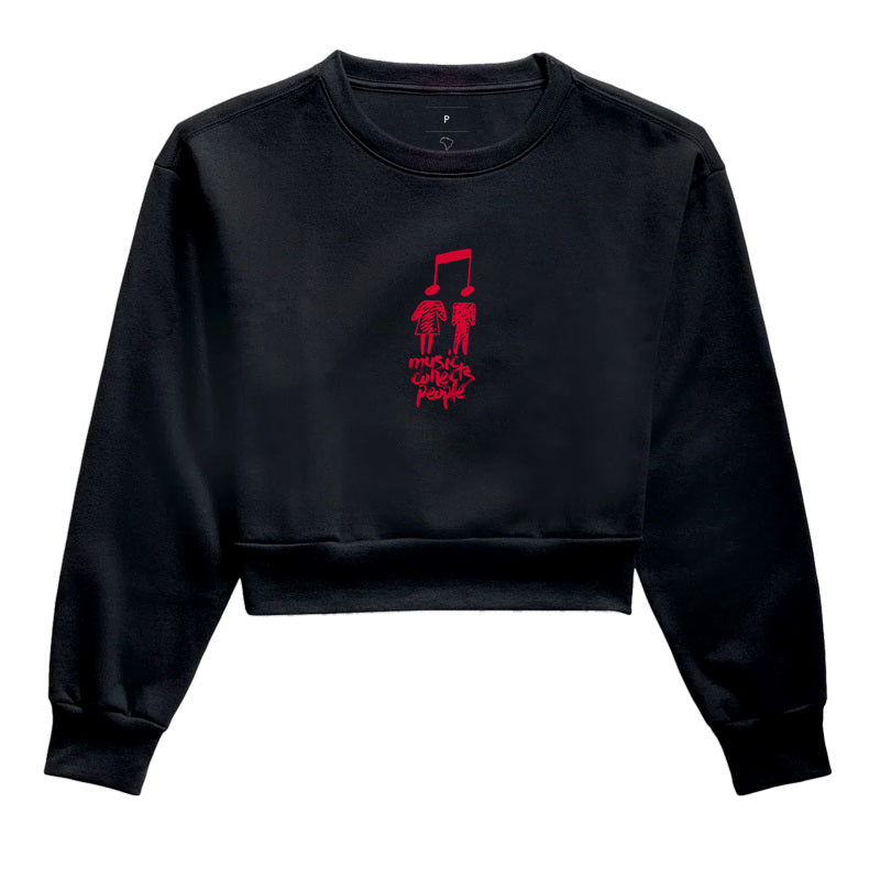 MUSIC CONNECTS PEOPLE - Cropped Sweatshirt