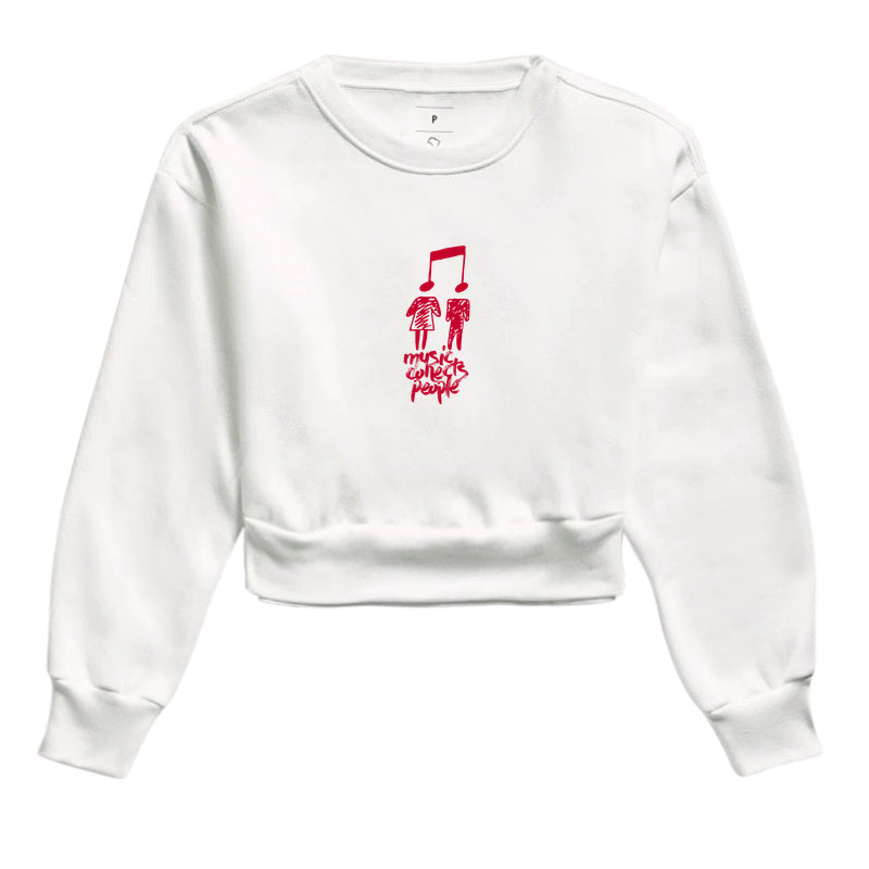 MUSIC CONNECTS PEOPLE - Cropped Sweatshirt