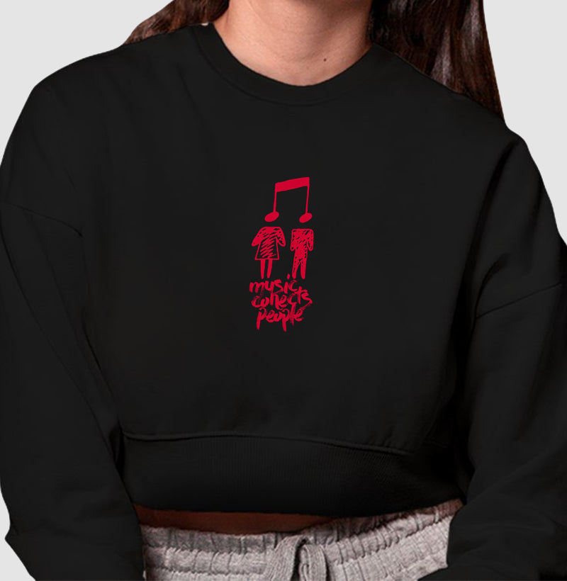 MUSIC CONNECTS PEOPLE - Cropped Sweatshirt