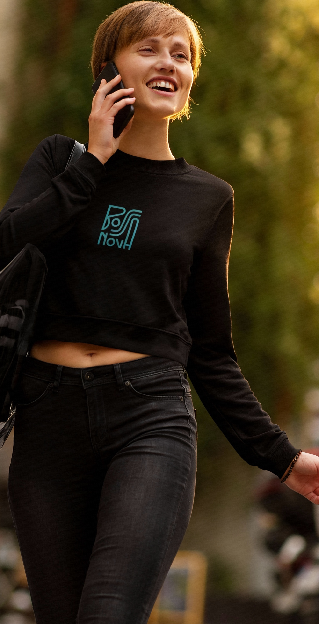 BOSSA NOVA Cropped Moletom