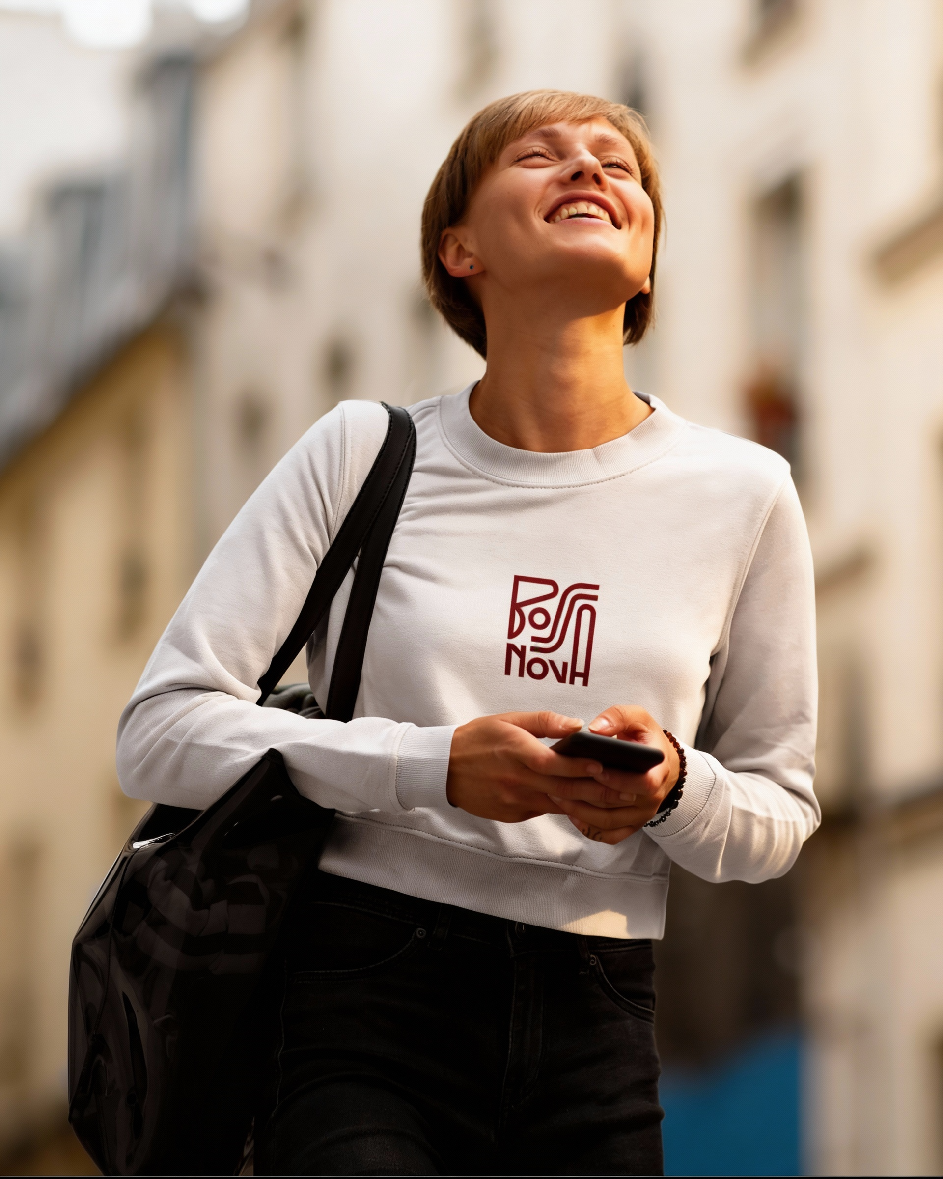 BOSSA NOVA Cropped Moletom